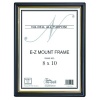 NuDell 8 x 10 Inches  EZ Mount Document Frame Plastic Face, Black with  Gold Trim
