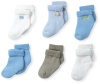 Gerber Baby-Boys Newborn 6 Pack Variety Socks - Hippo