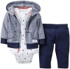 Carter's Baby Boys' 3 Piece Cardigan Set (Baby) - Navy Stripe - Navy - 6 Months