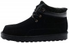 Rock Me Men's Thicker Wool Leather Flat Waterproof Ankle Snow Boots III (11 D(M) US, Black)