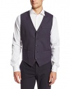 Perry Ellis Men's Stripe 5 Button Vest