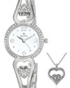 Bulova Women's 96X122 Bracelet Watch and Pendant Set