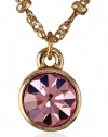 1928 Jewelry Best of Times 14k Gold Dipped Light Rose Pink Pendant Necklace, 16