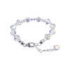 SCBR114 Sterling Silver Clear AB Crystal 7-8 inch Bracelet Made with Swarovski Elements
