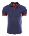 Club Room Slim Fit Red Short Sleeve Shirt Mens Polo Rugby
