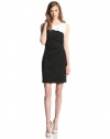 Elie Tahari Women's Dilana Double Knit Jersey Ruched Side Sleeveless Dress, Black, 8