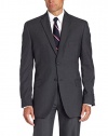 Haggar Men's Textured Pinstripe Tailored Fit Two Button Suit Separate Coat