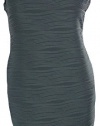 NY Collection Women's Textured Stretch Sheath Dress (PXL, Grey)