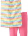 Mud Pie Little Girls' Colorful Tunic and Legging Set
