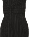 XOXO Pinstripe & Pintucked Sleeveless Dress [6175PIN8], BLACK, 0/0