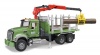 Bruder MACK Granite Timber Truck with Loading Crane and 3 Trunks