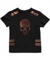 Akademiks Big Boys' Skull Shatter T-Shirt - black, 14 - 16