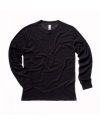 Canvas for Men's Long-Sleeve soft jersey Henley - BLACK - XX-Large