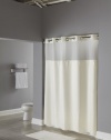 Hookless Fabric Shower Curtain with Built in Liner  Beige