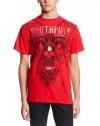 Southpole Men's Foil and T-Shirt with Skull Head and Snakes and Back Graphics