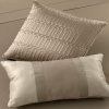 Hotel Collection WIDE STRIPE Quilted 16x16 Square Decorative Pillow, Bronze