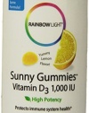 Rainbow Light Vitamin D3 (1000 IU) Sunny Gummies, Lemon Flavor, 50-Count Gummies (Pack of 3)