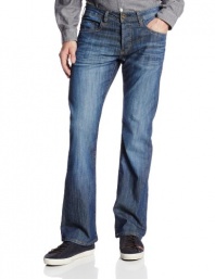 Buffalo by David Bitton Men's King Slim Bootleg Jean In Hand Sanded and Crinkled