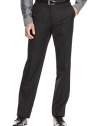 Calvin Klein Black Solid Flat Front Finished New Men's Dress Pants (32W x 32L)