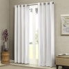 Madison Park Garcia Solid Striped Window Curtain - White - 84 Panel