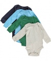 Carter's Baby Boys 4-pack Long-sleeve Bodysuits (NB-24M)