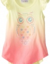 Beautees Little Girls' Fashion Top Owl, Lemonade, 6