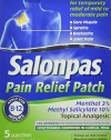 Salonpas Pain Relieving Patch, Thin, 5 Count