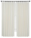 Ellis Curtain Dover Damask Woven Scroll Thermal Insulated Pinch Pleated Patio Panel, 96 by 84-Inch, Ivory