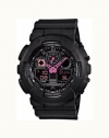 G-Shock GA100-1A4 Big Combination Military Series Watch Black - Pink