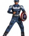 Disguise Marvel Captain America The Winter Soldier Movie 2 Captain America Classic Muscle Boys Costume, Small (4-6)