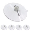 Set of 4 Jumbo 3 Silicone Suction Cup Hanger Hooks - Hold up to 10 Lbs - Shower Bathroom Kitchen