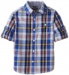 Tommy Hilfiger Little Boys' Long-Sleeve Trucker Plaid Shirt