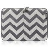 Runetz - 13-inch Chevron Gray Soft Sleeve Case Cover for MacBook Pro 13.3 with or w/out Retina Display and MacBook Air 13 Laptop Gabbro Collection - Chevron Gray