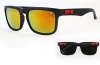 Retro Anti-reflective Uv Protection Sunglasses Black with Orange