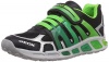 Geox Junior Shuttle Boy 1 Sneaker (Toddler/Little Kid/Big Kid), Black/Green, 33 EU (2 M US Little Kid)