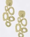 CONTEMPO COUTURE ETCHED TOP PEBBLE SHAPE LINK EARRINGS