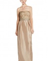 Sue Wong Strapless Embellished Sequin Organza Evening Gown Dress