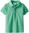 Lacoste Little Boys' Short Sleeve Classic Cotton Pique Polo Shirt, Dragon, 6