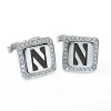 Northwestern Wildcats Sterling Silver and CZ Cufflinks