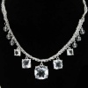 2028 by 1928 Jewelry Silver toned Rhinestone Crystal Draped Necklace
