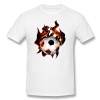 Soccerball Fire Tee Shirts For Men