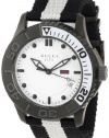 Gucci Men's YA126243 G-Timeless White Diamond Pattern Dial Watch