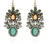 Marquise Smokey and Clear Crystal Multi Stone Chandelier Earrings Glam Special Occasion Holiday Jewelry