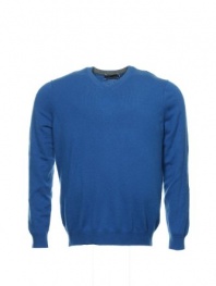Vince Men's Light Blue V-Neck Sweater