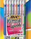 BIC Pencil Xtra Sparkle (colorful barrels), Medium Point (0.7 mm), 24-Count