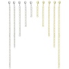 Deluxe No Nickel Set 10 Bracelet Necklace Extenders 1.5, 2.5, 3.5, 4.5, 6.5 Usa, in Gold Tone with Silver Tone Finish