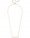 G by GUESS Women's Gold-Tone Rhinestone Bar Charm Necklace