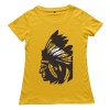 Serlina Women's Carnival Dress Cotton O Neck Short Sleeve T-Shirt Tee Yellow S