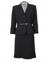 Tahari by ASL Women's Newport Nautical Belted Skirt Suit