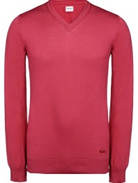 Armani Collezioni Pink Cotton V-Neck Pullover Sweater Small S Euro 50